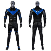 Batman Arkham City Nightwing Dick Grayson Cosplay Costume Robin Superhero Bodysuit Halloween Party Suit
